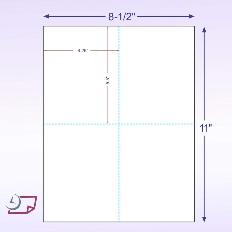 NextDayLabels بطاقات بريدية من نيكست داي ليبلز - 8-1/2 × 11 لطابعات الليزر والحبر 4 بطاقات في الصفحة، (4-1/4" × 5-1/2" لكل بطاقة بعد التقطيع) 50 ورقة / 200 بطاقة - بيضاء - Image 2